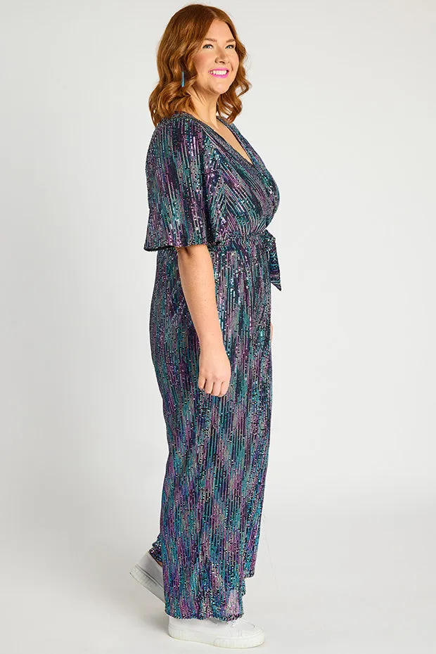 Skyla Unicorn Sequins Party Jumpsuit